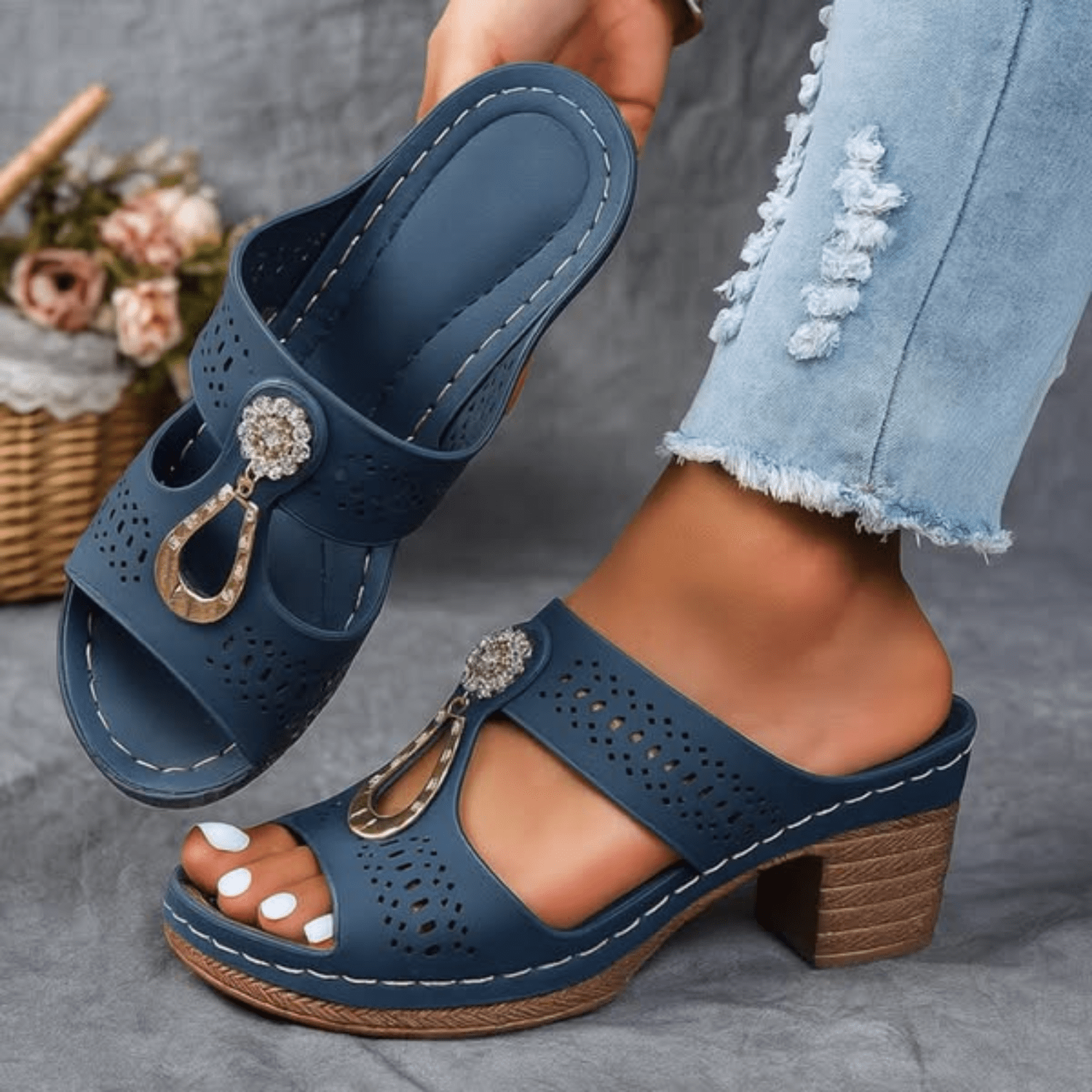 Velira Shoes & Sandals Mėlyna / 5 (EU 36) Nora - Ortopediniai sandalai