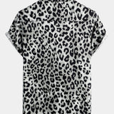 Velira short Vyrų medvilninis marškinis su leopardų raštu