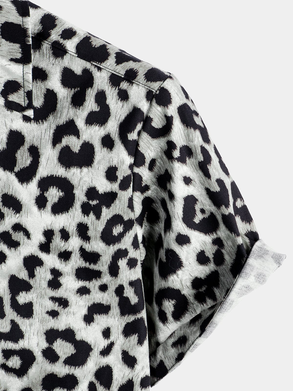 Velira short Vyrų medvilninis marškinis su leopardų raštu