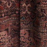 Velira short Vyrų retro atostogų 70-ųjų paisley trumpomis rankovėmis marškiniai