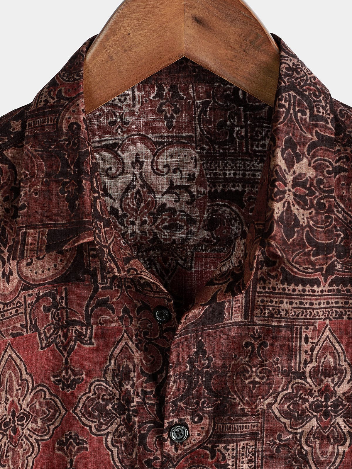 Velira short Vyrų retro atostogų 70-ųjų paisley trumpomis rankovėmis marškiniai