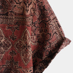 Velira short Vyrų retro atostogų 70-ųjų paisley trumpomis rankovėmis marškiniai