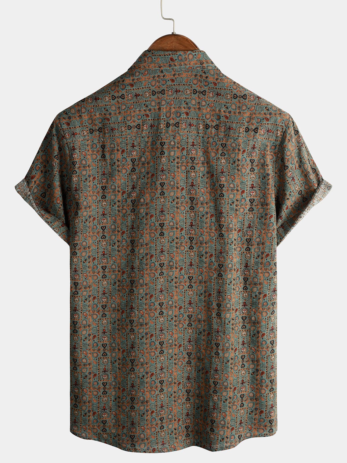 Velira short Vyrų vintage 70-ųjų retro trumpas rankovės marškiniai
