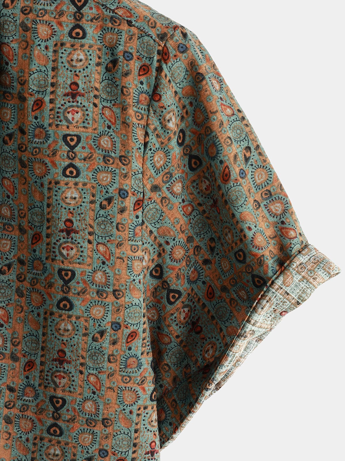 Velira short Vyrų vintage 70-ųjų retro trumpas rankovės marškiniai