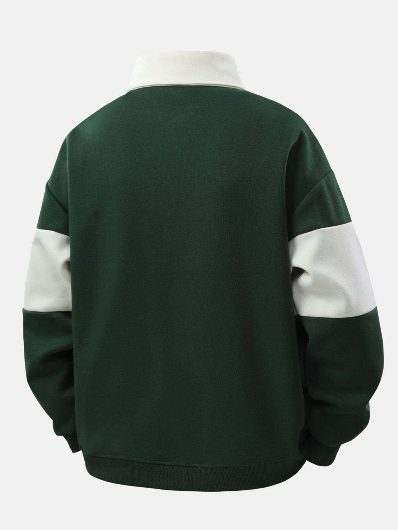 Velira Sweatshirts Atsipalaidavęs Fit Spalvų Blokų Palaidinė Su Polo Apykakle