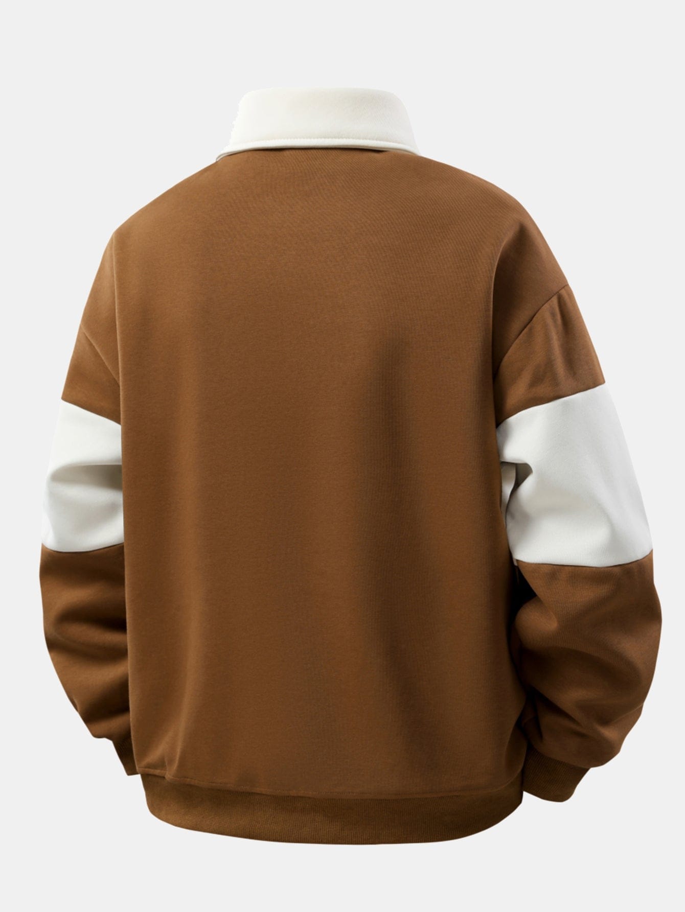 Velira Sweatshirts Atsipalaidavęs Fit Spalvų Blokų Palaidinė Su Polo Apykakle