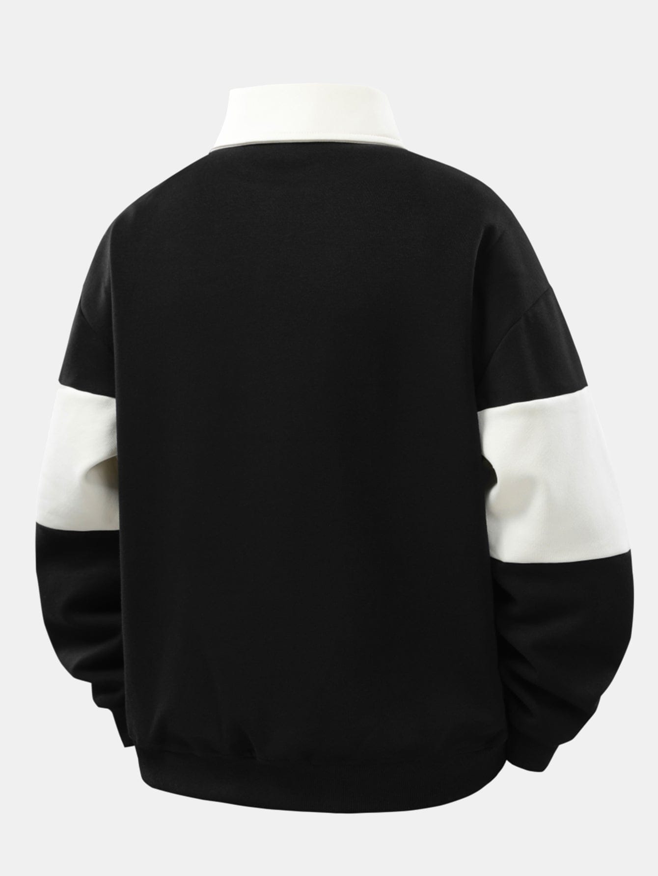 Velira Sweatshirts Atsipalaidavęs Fit Spalvų Blokų Palaidinė Su Polo Apykakle
