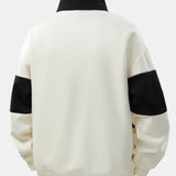 Velira Sweatshirts Atsipalaidavęs Fit Spalvų Blokų Palaidinė Su Polo Apykakle