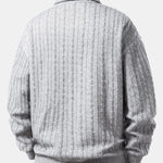Velira Sweatshirts Atsipalaidavęs Fit Sukurtas Jacquard Polo Džemperis