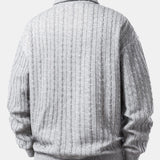 Velira Sweatshirts Atsipalaidavęs Fit Sukurtas Jacquard Polo Džemperis
