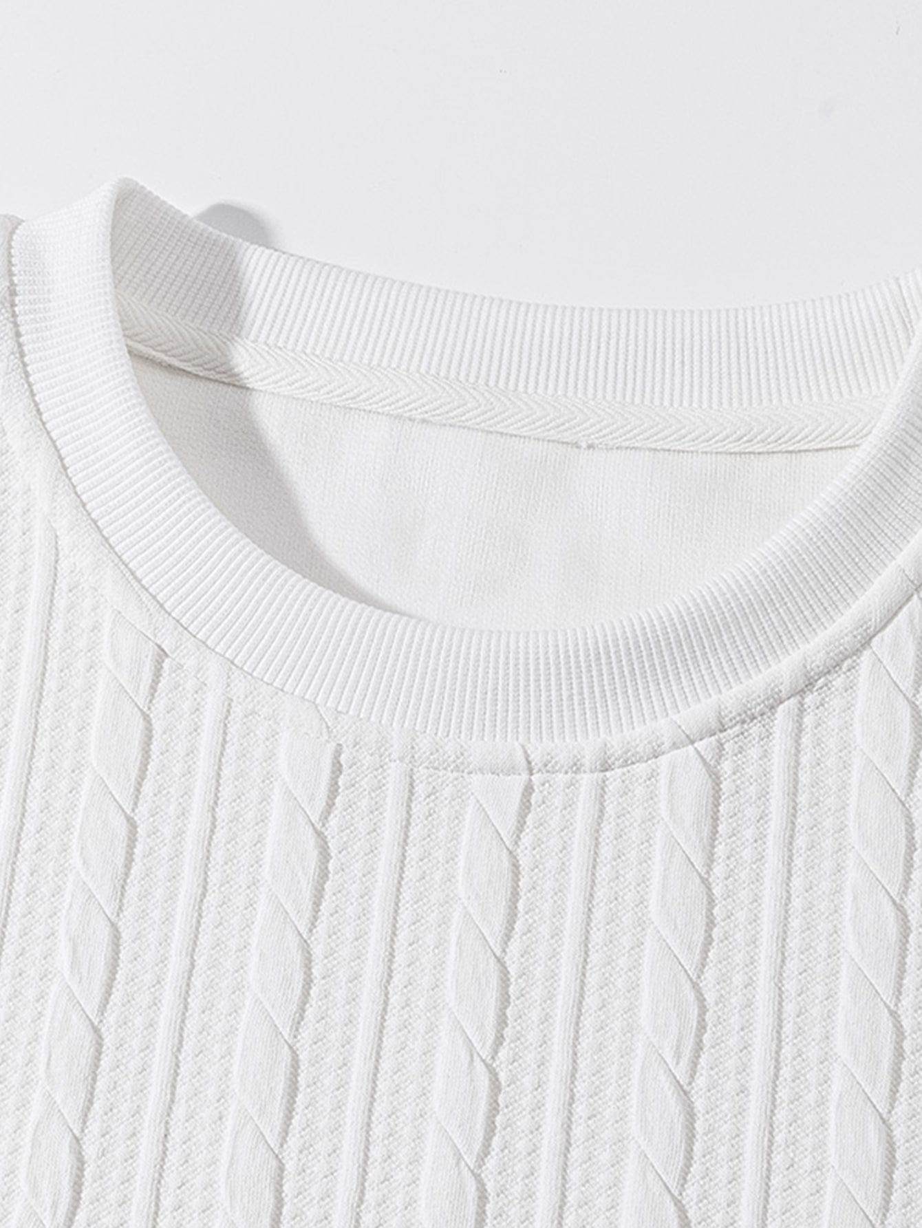 Velira Sweatshirts Atsipalaidavęs Fit Twist Žakardo Palaidinė su Apvalia Kaklo Linija