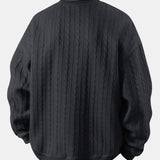 Velira Sweatshirts Atsipalaidavęs Fit Twist Žakardo Palaidinė su Apvalia Kaklo Linija
