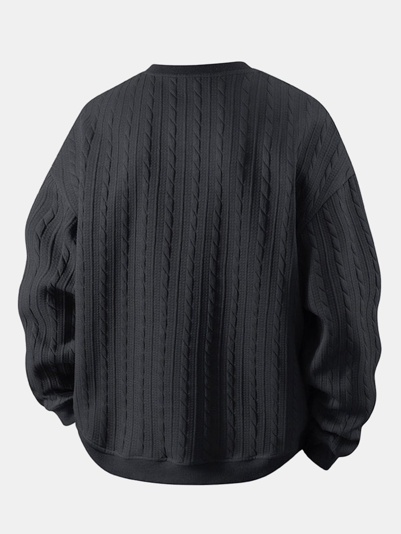 Velira Sweatshirts Atsipalaidavęs Fit Twist Žakardo Palaidinė su Apvalia Kaklo Linija