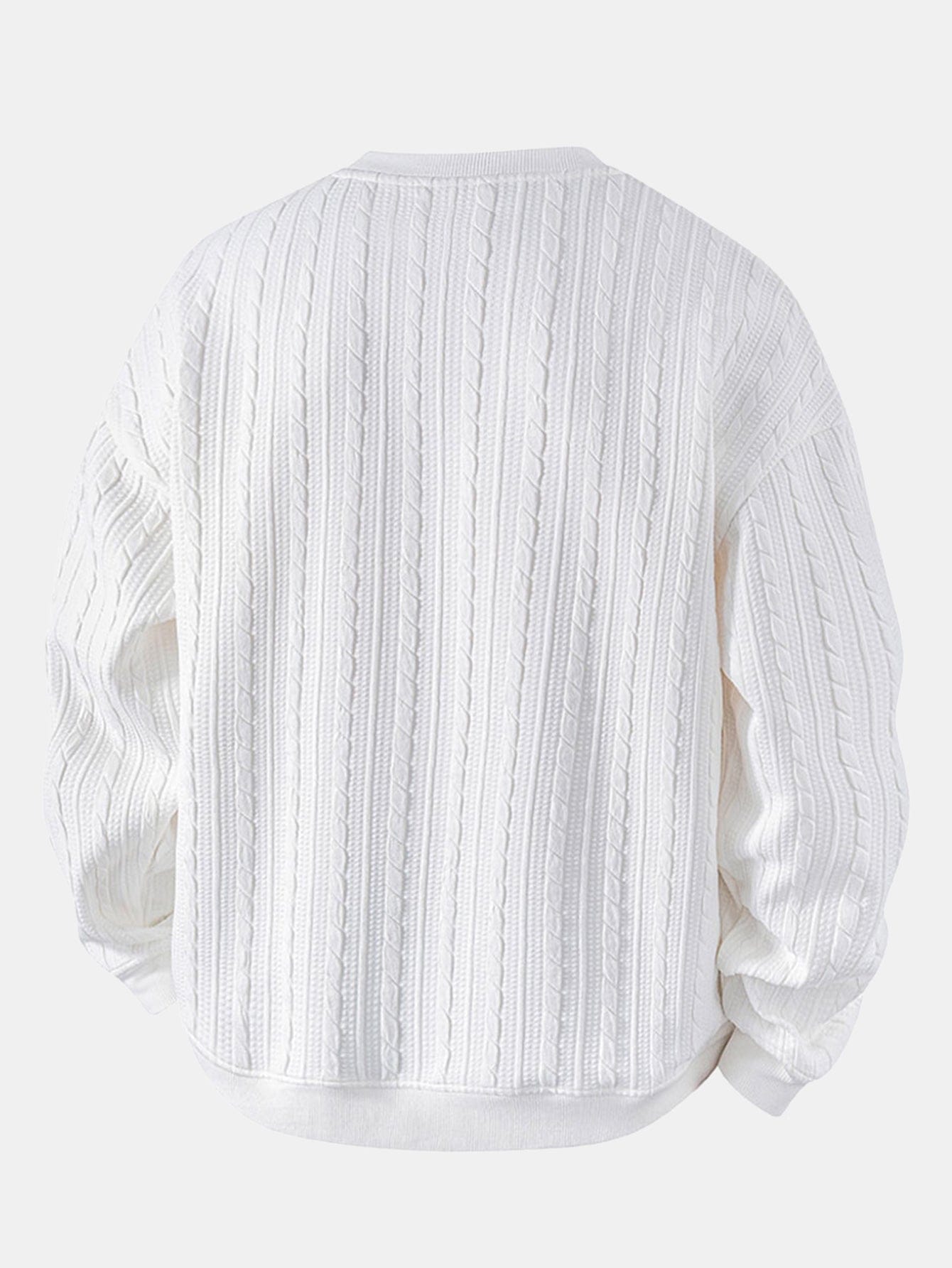 Velira Sweatshirts Atsipalaidavęs Fit Twist Žakardo Palaidinė su Apvalia Kaklo Linija