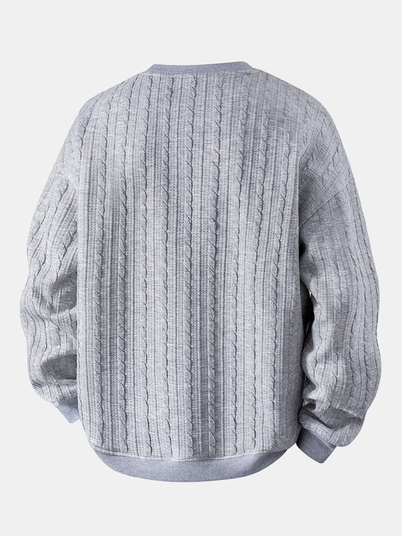 Velira Sweatshirts Atsipalaidavęs Fit Twist Žakardo Palaidinė su Apvalia Kaklo Linija