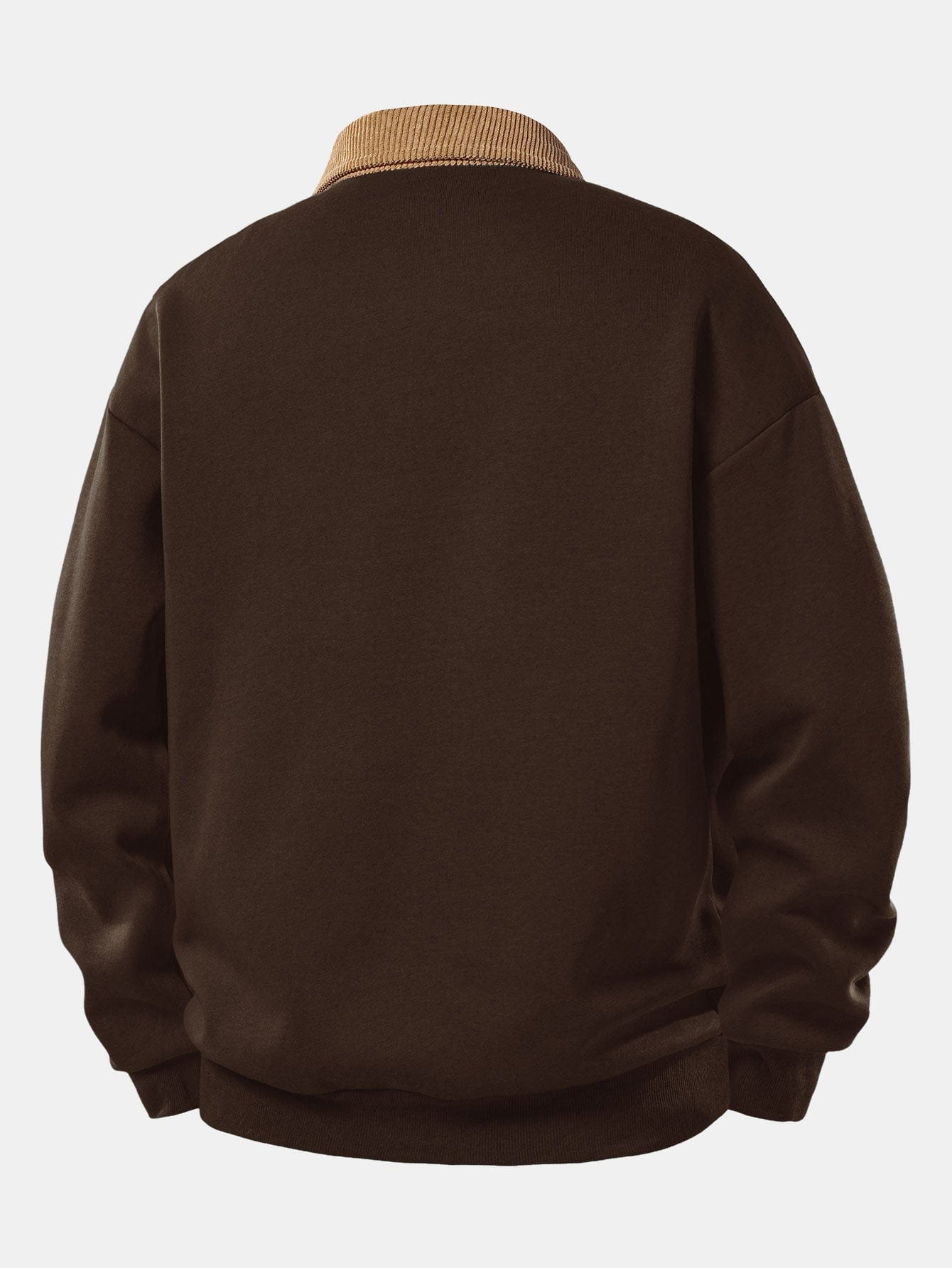 Velira Sweatshirts Atsipalaidavęs Fit Vyrų Spauda Kontrastinė Švelni Polo Apykaklės Megztinis