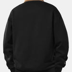 Velira Sweatshirts Atsipalaidavęs Fit Vyrų Spauda Kontrastinė Švelni Polo Apykaklės Megztinis