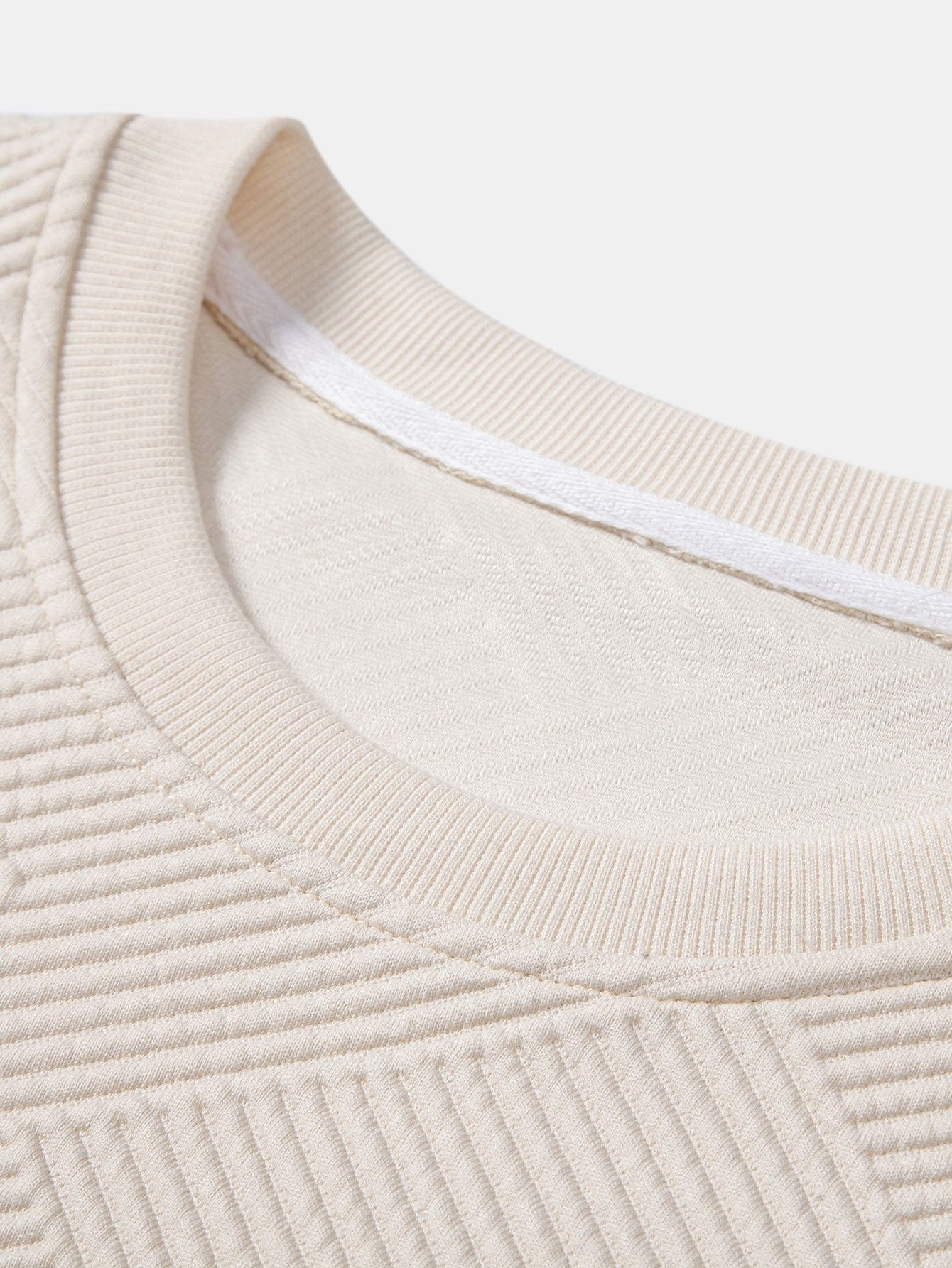 Velira Sweatshirts Atsipalaidavęs geometrinis dryžuotas džemperis