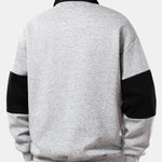 Velira Sweatshirts Atsipalaidavęs Los Andželo spaudos spalvų blokas polo apykaklės džemperis