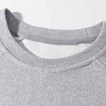 Velira Sweatshirts Atsipalaidavęs Waffle Crew Neck Megztinis