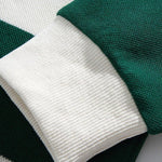 Velira Sweatshirts Atsipalaidavęs Waffle Platus Dryžuotas Polo Megztinis