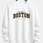 Velira Sweatshirts balta / S Boston Print Relax Fit Palaidinė