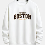 Velira Sweatshirts balta / S Boston Print Relax Fit Palaidinė