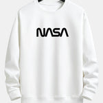 Velira Sweatshirts balta / S NASA Print Relax Fit Sweatshirt