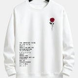 Velira Sweatshirts balta / S Rožinė šūkio spauda laisvo kirpimo megztinis