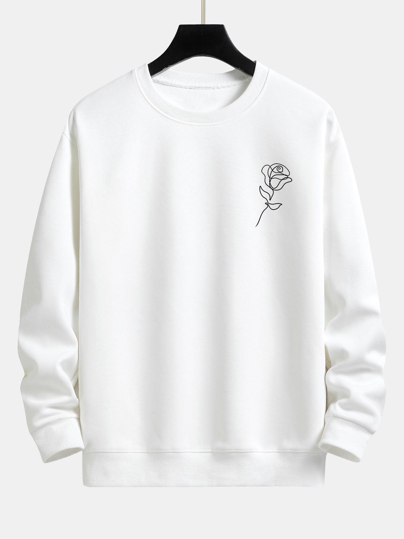 Velira Sweatshirts balta / S Rožių Rašto Atsipalaidavęs Palaidinukas