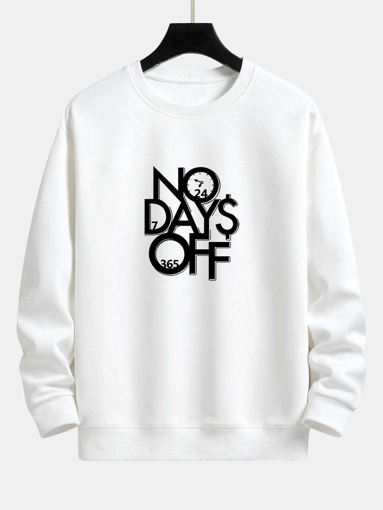 Velira Sweatshirts balta / XS Be poilsio dienų spausdinta laisva fit džemperis