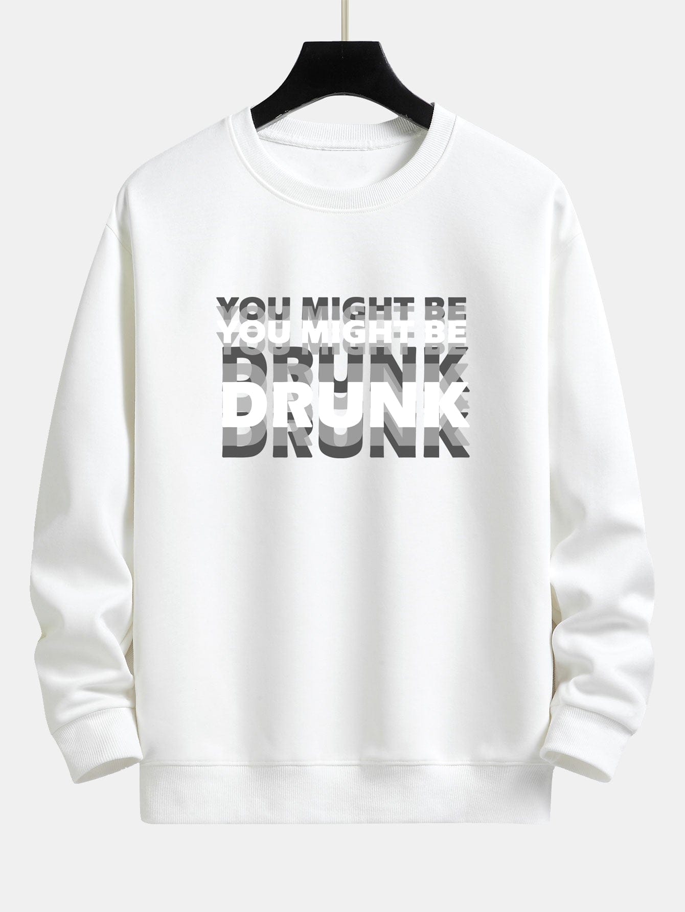 Velira Sweatshirts balta / XS Galbūt esate apsvaigęs spausdinimo laisvo kirpimo džemperis