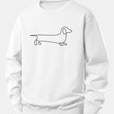 Velira Sweatshirts Balta / XS Linijos taksų spaudas laisvas džemperis
