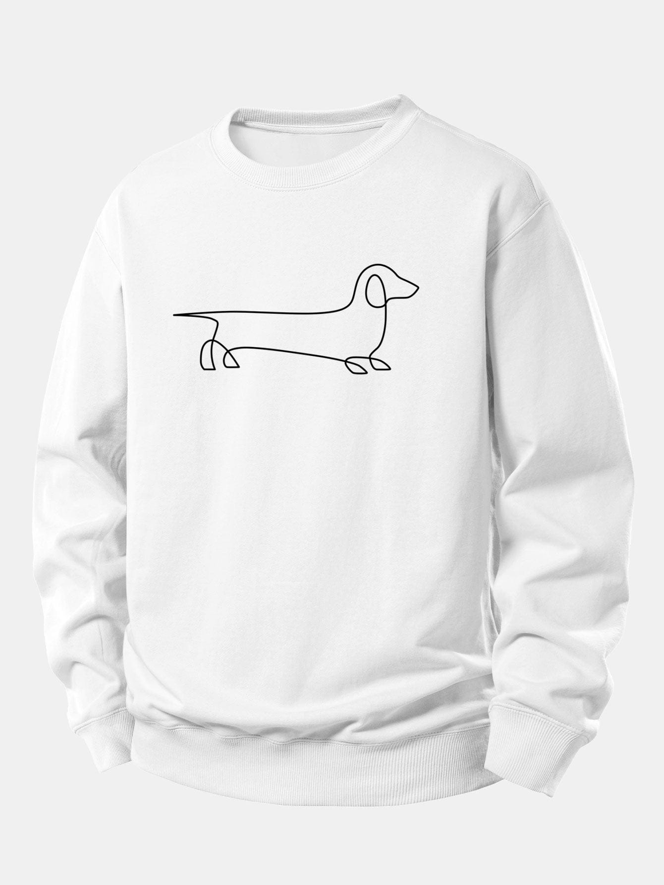 Velira Sweatshirts Balta / XS Linijos taksų spaudas laisvas džemperis
