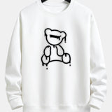 Velira Sweatshirts balta / XS Lino lokio atspaudo laisvas fit džemperis