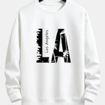 Velira Sweatshirts balta / XS Los Andželo spauda laisvo kirpimo džemperis