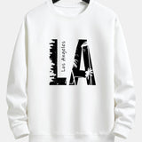Velira Sweatshirts balta / XS Los Andželo spauda laisvo kirpimo džemperis