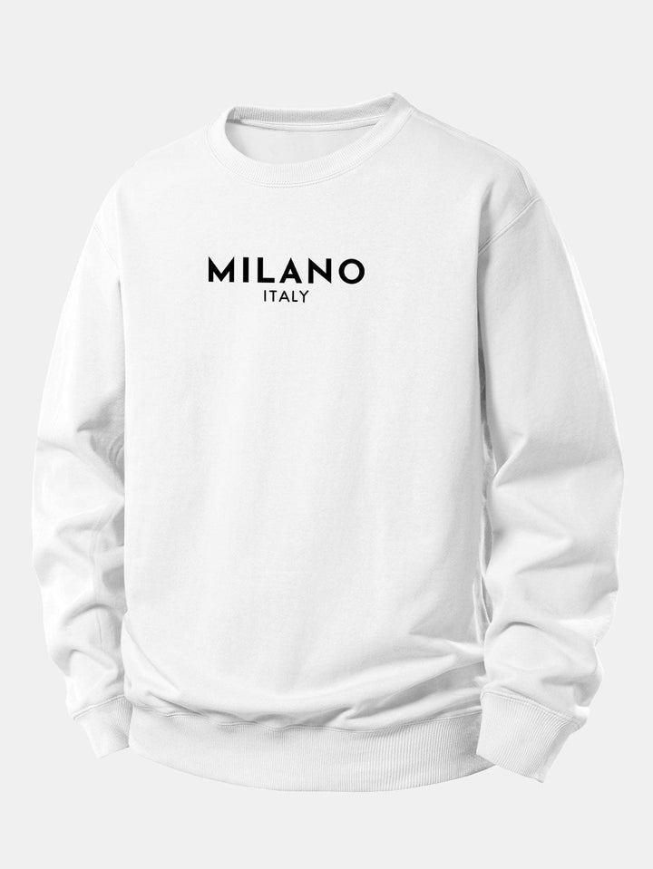 Velira Sweatshirts Balta / XS Milano spaudinys laisvas megztinis