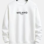 Velira Sweatshirts balta / XS Milano spaudinys laisvas prigludimas megztinis