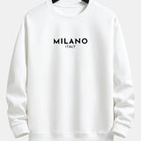 Velira Sweatshirts balta / XS Milano spaudinys laisvas prigludimas megztinis