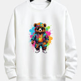 Velira Sweatshirts balta / XS Spalvingo Lokio Spauda Atsipalaidavęs Palaidinukas