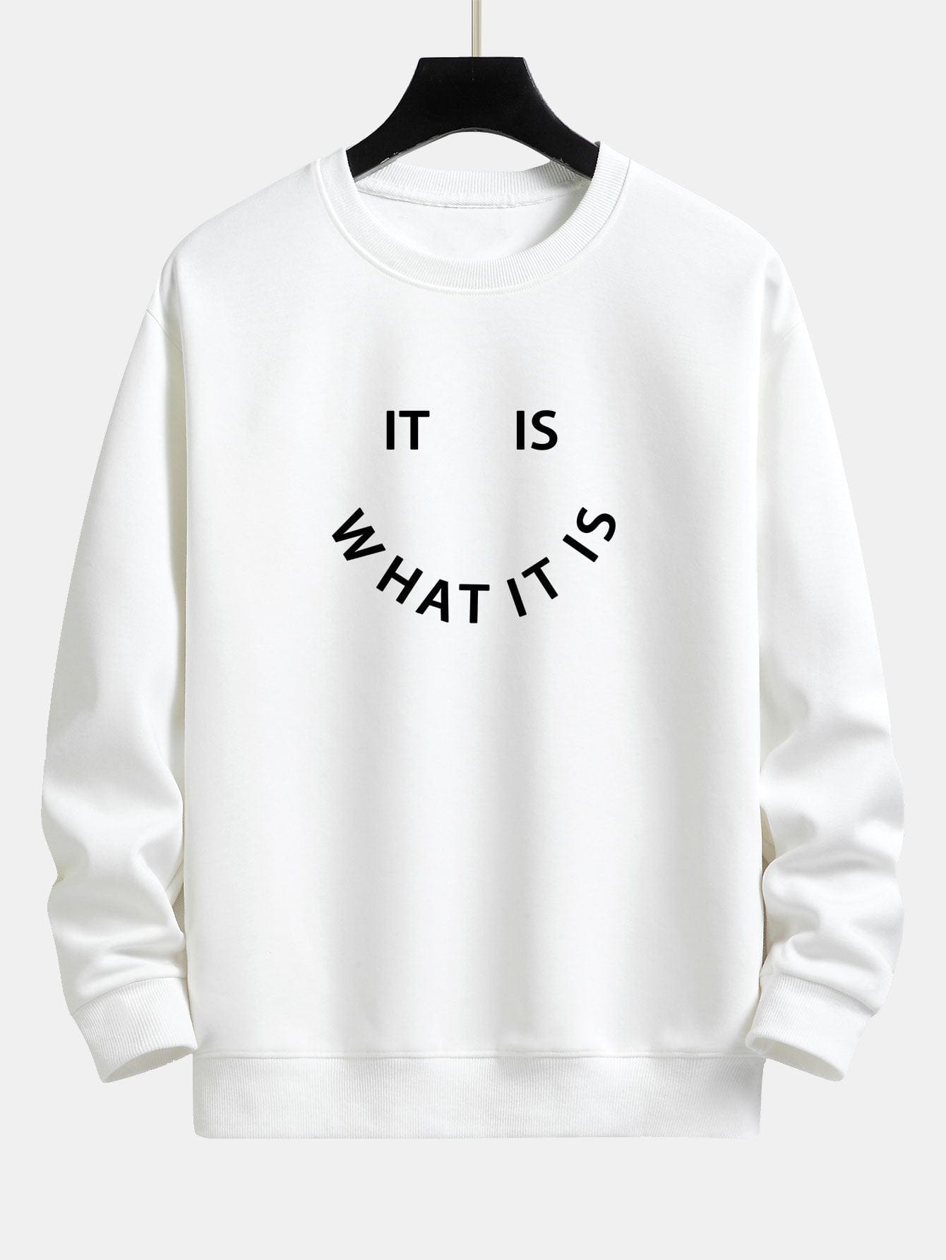 Velira Sweatshirts balta / XS Tai, kas yra, atspausdintas laisvas megztinis