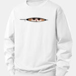 Velira Sweatshirts Balta / XS Užtrauktuko katės spaudo laisvo kirpimo džemperis