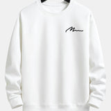 Velira Sweatshirts Balta / XS Vyrų šūkio spaudos laisvo kirpimo džemperis
