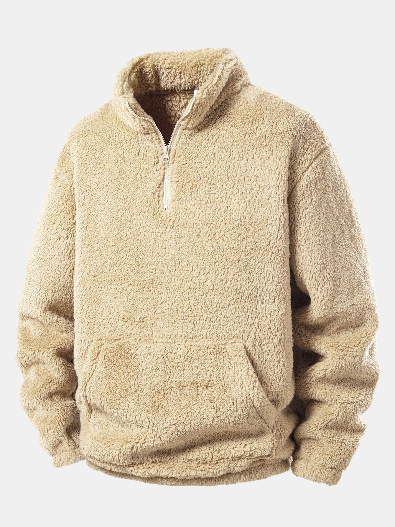 Velira Sweatshirts Bežinė / S Ketvirčio užtrauktuku Teddy megztinis