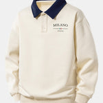 Velira Sweatshirts Bežinė / XS Atsipalaidavęs Milano Spaudos Kontrasto Polo Palaidinė