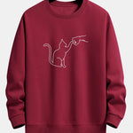 Velira Sweatshirts bordo / S Katės Fist Bump Spaudimo Relax Fit Palaidinukė