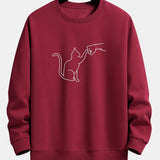 Velira Sweatshirts bordo / S Katės Fist Bump Spaudimo Relax Fit Palaidinukė
