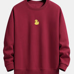 Velira Sweatshirts bordo / S Maža Geltona Anties Spauda Laisva Fit Kapišonas
