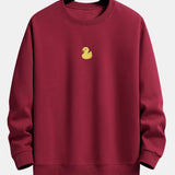 Velira Sweatshirts bordo / S Maža Geltona Anties Spauda Laisva Fit Kapišonas